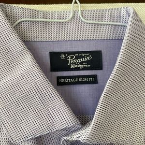 Original Penguin Purple Plaid Dress Shirt.
